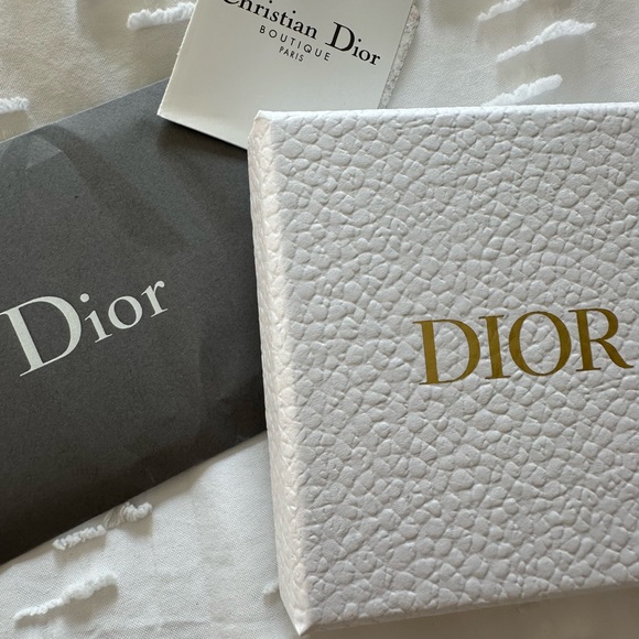 Gold plated with faux diamond Christian Dior CD studs - Picture 3 of 3